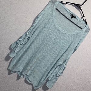 Light blue express sweater with shoulder cut outs